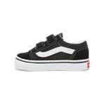 Vans Siyah Erkek Bebek Deri Yürüyüş Ayakkabısı Düz Taban Malzeme Tekstil - Beyaz - Siyah