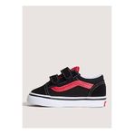 Vans Siyah - Kırmızı Bebek Yürüyüş Ayakkabısı VN000CTGY091-Old Skool V