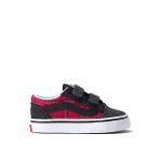 Vans Siyah - Kırmızı Unisex Bebek Yürüyüş Ayakkabısı VN000CTGREB1-Old Skool V