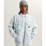Vans Umber Denim Stripe Jacket Erkek Mavi Ceket - VN000T6NGDQ1-001