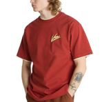 Vans Vn000K42 Brush Script Loose Ss Kırmızı Erkek T-Shirt, E2Z1 Red Ochre, S