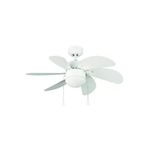 Vanti 6 Kanatlı 60w 30 İnç Avizeli Beyaz Tavan Vantilatörü