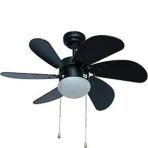Vanti Kcf279 60W Siyah Ahşap Desenli Aydınlatmalı Tavan Vantilatörü