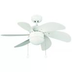 Vanti Kcf281 60W Beyaz Ahşap Desenli Aydınlatmalı Tavan Vantilatörü