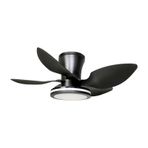 Vanti KCF303 30 W 28 inç 5 Kanatlı Siyah 3 Renk Kumandalı Ledli Dekoratif Tavan Vantilatörü