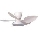 Vanti KCF304 30 W 28 inç 5 Kanatlı 3 Renk Kumandalı Ledli Beyaz Dekoratif Tavan Vantilatörü