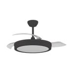 Vanti KCF306 30 W 42 inç Siyah Modern 3 Renk Kumandalı Ledli Dekoratif Tavan Vantilatörü