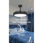 Vanti KCF306 30 W 42 Smart Ledli Siyah Modern Vantilatör
