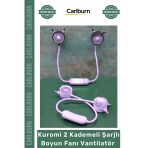 #Vantilatör Anime Kawaii USB Hands Free Esnek Hafif Kuromi 2 Kademeli Şarjlı Boyun Fanı Vantilatör