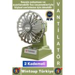 #Vantilatör Kompakt Sessiz Çalışma Yoğun Üfleme Retro 2 Kademeli Şarjlı Mini Masa Üstü Vantilatör