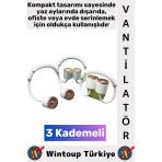 #Vantilatör Kompakt Sessiz Hafif Kablosuz Taşınabilir Usb Şarjlı 3 Kademeli El Boyun Fanı Vantilatör
