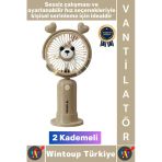 #Vantilatör Kompakt Sessiz Yoğun Üflemeli 2 Kademeli Şarjlı Sevimli Ayıcıklı Mini El Fanı Vantilatör