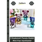 #Vantilatör Şık Taşınabilir Sessiz Usb Şarjlı Masaüstü 3 Kademeli Panda Model Mini Fan Vantilatör