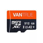 Vantrue 512 GB Microsd Hafıza Kartı, Uhs-I U3 4k, Adaptör Dahil, Araç Kamerası, Akıllı Telefon, Tablet, Aksiyon Kamerası ve Gözetleme Kamerası (512G) ile Uyumlu