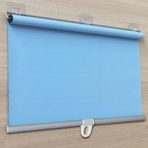 Vantuz Stor Perde Geri Çekilebilir Balkon Güneşlik Karartma Perdeleri Pencere için Güneş Koruması UV Bloğu Kolay Kurulum G 90×Y 200 cm (35×78,7 cm) Mavi