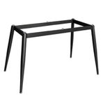 Vantuzlu Ağır Hizmet Tipi Metal Masa Ayakları, Mermer, Cam, Ahşap Üstler için Endüstriyel Çelik Taban - Ev ve Mutfak için Modern Kendin Yap Yemek Masası Ayakları (105x60x72cm, Siyah)