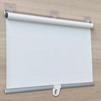 Vantuzlu Stor Perde Pencere için Karartma Perdeleri Geri Çekilebilir Balkon Güneşlik UV Korumalı Güneşlik (G40×Y 150 cm/15,7×59 inç Beyaz)