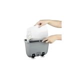 Vantuzlu Tabak Yıkama Fırçası, Plastik, Gri, 29.7x13x21 cm, 3 Litre Hacimli, Su Tasarruflu Bulaşık Yıkama Kabı, Vakumlu Ayaklı (Gri)