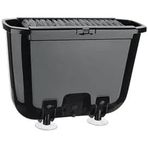 Vantuzlu Tabak Yıkama Fırçası, Plastik, Gri, 29.7x13x21 cm, 3 Litre Hacimli, Su Tasarruflu Bulaşık Yıkama Kabı, Vakumlu Ayaklı (Siyah)