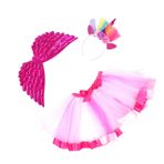 VANZACK 1 Takım Tütü Tutuş Kızlar Peri Kanatları Kız Bebekler Prenses Kostüm Kanatları Kız Bebek Kostümü Melek Cosplay Aksesuarı Giyinmek Kız Çocuk Polyester Kabarık Doğum Günü Kıyafeti