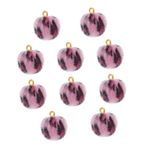 VANZACK 10pcs Kabarık Kürk Pompomları Kadınlar Için Pom Pom Balls Kolye Takılar Leopar Pom Pom Charms DIY Mücevher El Sanatları Küpe Kolye Bilezik Için Aksesuar Yapmak