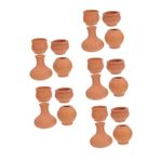 VANZACK 5 Takım Minyatür Saksı Bahçe Aksesuarları Mini Çömlek Sulu Meyveler Için Küçük Kaplar Açık Mini Tencere Küçük Etli Tencere Kendin Yap Saksı Pişmiş Toprak Brown 4 Adet * 5