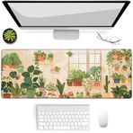 VANZEV Oyun Mouse Pad, Kurbağa Bitki Temalı Mouse Pad, Masa Mat, Kaymaz Kauçuk Tabanlı Fare Altlıkları Bilgisayarlar için Dizüstü Bilgisayar Ofis Okul Ev Aksesuarları Dekor 80 cm x 30 cm