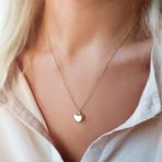 VAOOV 925 Ayar Gümüş Bombeli Kalp Kolye