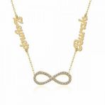 Vaoov 925 Ayar İsimli Sonsuzluk Gümüş Kolye