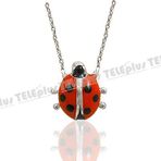 Vaoov 925 Ayar Uğur Böceği Gümüş Kolye