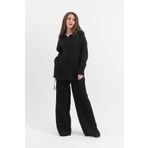 VAPUR TEKSTİL Yandan Bağlamalı Tunik Gömlek - Siyah