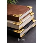 Varalli Kitap Köşe Süsü ( 12 Adet ) - Kitap, Menü, Ansiklopedi, Cilt Köşe Koruma ve Süsleme 16x16 mm