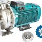 Varan CA65-40-125/2.2T Komple Paslanmaz AISI 316 Kapalı Fanlı Santrifüj Pompa Trifaze 3 Hp 27 mss 35 m³/h