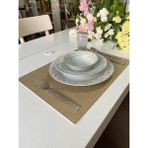 Varan Tekstil 6 Adet Altın Renk Suni Deri Amerikan Servis 30 x 40 - 30 x 40 cm