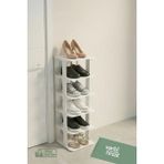 VarBiFırsat 5 Raflı Portatif Ayakkabılık Beyaz Renkli Modern Tasarımlı Plastik Organizer