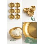 Varbifırsat 6’lı Gold Metal Çerezlik Seti – Şık Sunum Kaseleri, Atıştırmalık, Şekerlik, Sosluk, Tealight Şamdan