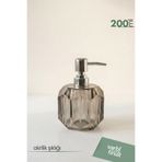 Varbifırsat Akrilik Altıgen Sıvı Sabunluk 200 ml | Modern Dekoratif Tasarım | Füme