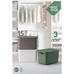VarBiFırsat Boxify Soft Mix 15 Lt 3 Adet Çok Amaçlı Düzenleyici Kapaklı, Dekoratif Saklama Kutusu, Organizer - Renkli