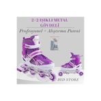 VARDEM 2 2 Işıklı Metal Gövdeli Profesyonel Ve Alıştırma Çocuk Pateni Mor,BHK991