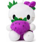 Vardem 30 cm Küçük Boy Mor Hello Kitty Çilek Temalı Peluş Oyuncak
