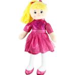 Vardem 50 cm Parlak Elbiseli Bez Bebek Uyku Veoyun Arkadaşı - Pembe