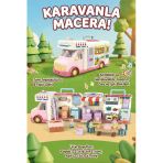 Vardem Açılabilir Büyük Boy Oyuncak Kamp Karavanı Seti - Sesli Işıklı 4 Figürlü Evcilik Kamp Aracı