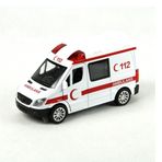 Vardem Çek-Bırak Özellikli 1.32 Işıklı Sesli Metal Ambulans