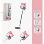 Vardem Çekme Özellikli Pilli Sesli Oyuncak Süpürge 75CM Dikey Elektrik Süpürgesi Dyson Model (3 In1 ) Mavi ve Pembe Renkleri Il
