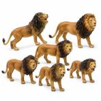 VARDEM Hayvan Figür Oyuncakları, Poşetli Vahşi ve Çiftlik Hayvanı Figürleri, Aslan Kaplan İnek Zürafa Fil At Zebra Seçenekli, Çocuklar İçin Eğitici Hayvan Tanıma Oyuncağı SH-P9901-07A (ASLAN)