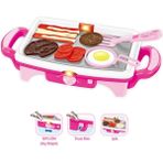 Vardem Işıklı Aksesuarlı Teppanyaki Oyuncak Izgara - Pembe