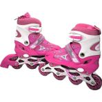 Vardem Işıklı Ayarlanabilir (Alıştırma Ve Sıralı) Paten M (34-37) (Pembe)