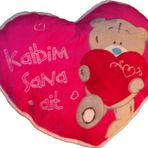 Vardem Kent Kalbim Sana Ait Kalp Yastık Pembe Peluş