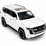 Vardem Oyuncak Diecast Metal Oyuncak Araba Toyota Land Cruiser 15 cm – 1:32 Ölçek Çek Bırak Model - Beyaz