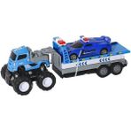 Vardem Oyuncak KLX600-361 Sürtmeli Die Cast 4x4 Polis Arabası Taşıyıcılı